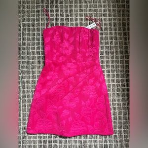 Alice + Olivia Perla Strapless Dress ~ HOT PINK